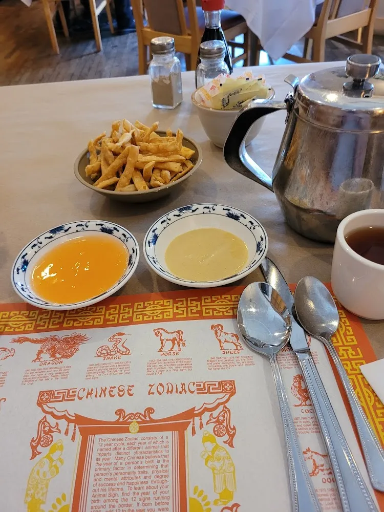 Chow Mein Noodles Mustard and a Sweet Sauce